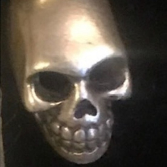 💀Skull 💀926 Stamp Sterling Silver Charm Halloween - Picture 12 of 16